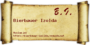 Bierbauer Izolda névjegykártya